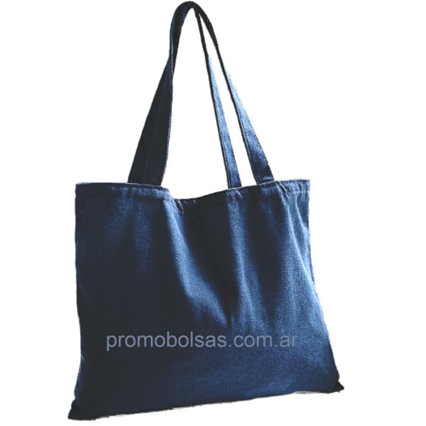 Bolsas de Jean con bolsillo interno de 50 de ancho por 40 de altura mas 10 cm de base.