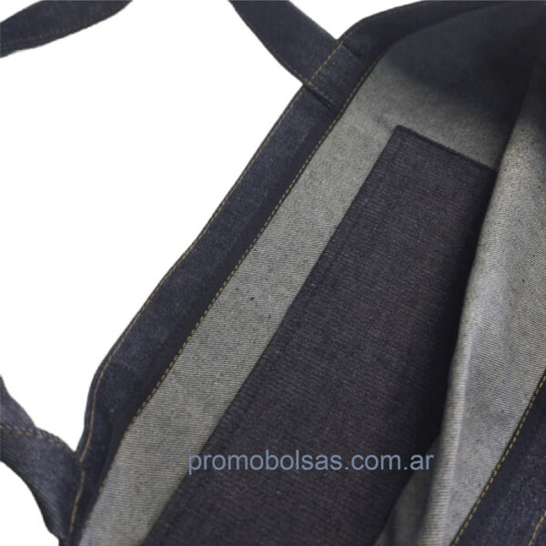 Bolsas de Jean con bolsillo interno de 50 de ancho por 40 de altura mas 10 cm de base. - Imagen 2