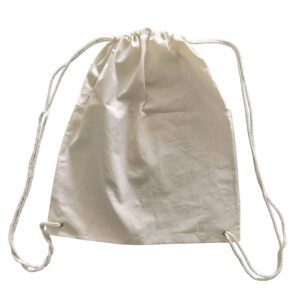 Mochila de lienzo con ojalillos metalicos