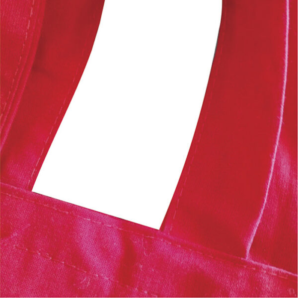 Bolsa de lienzo de algodon para vino color rojo con asas cortas - Imagen 4